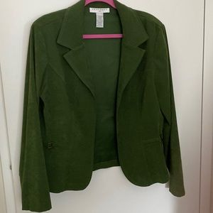 Hunter Green jacket, great detail. Size 16